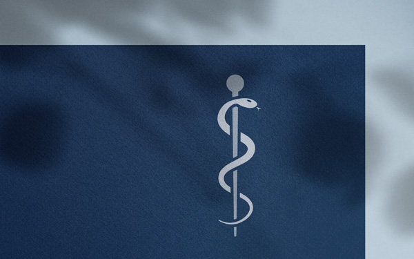 Äskulapstab Arzt-Logo