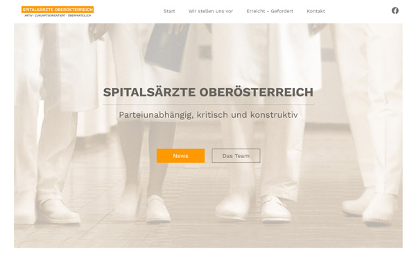 Die Website der Spitalsärzte Oberösterreich